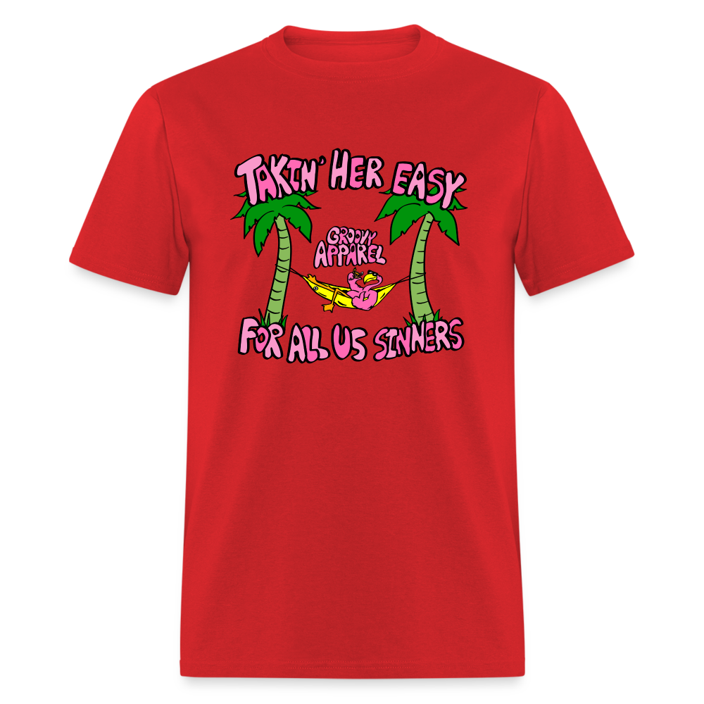 Takin' Her Easy Unisex T-Shirt - red
