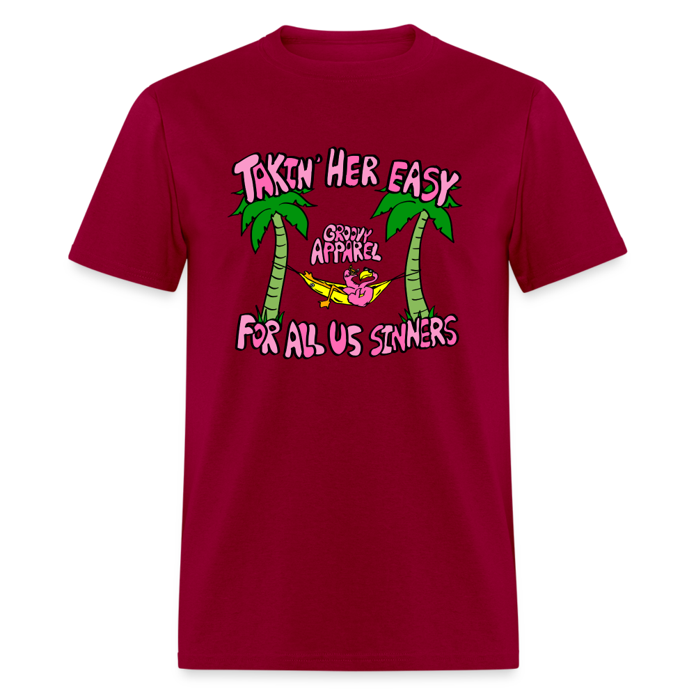 Takin' Her Easy Unisex T-Shirt - dark red